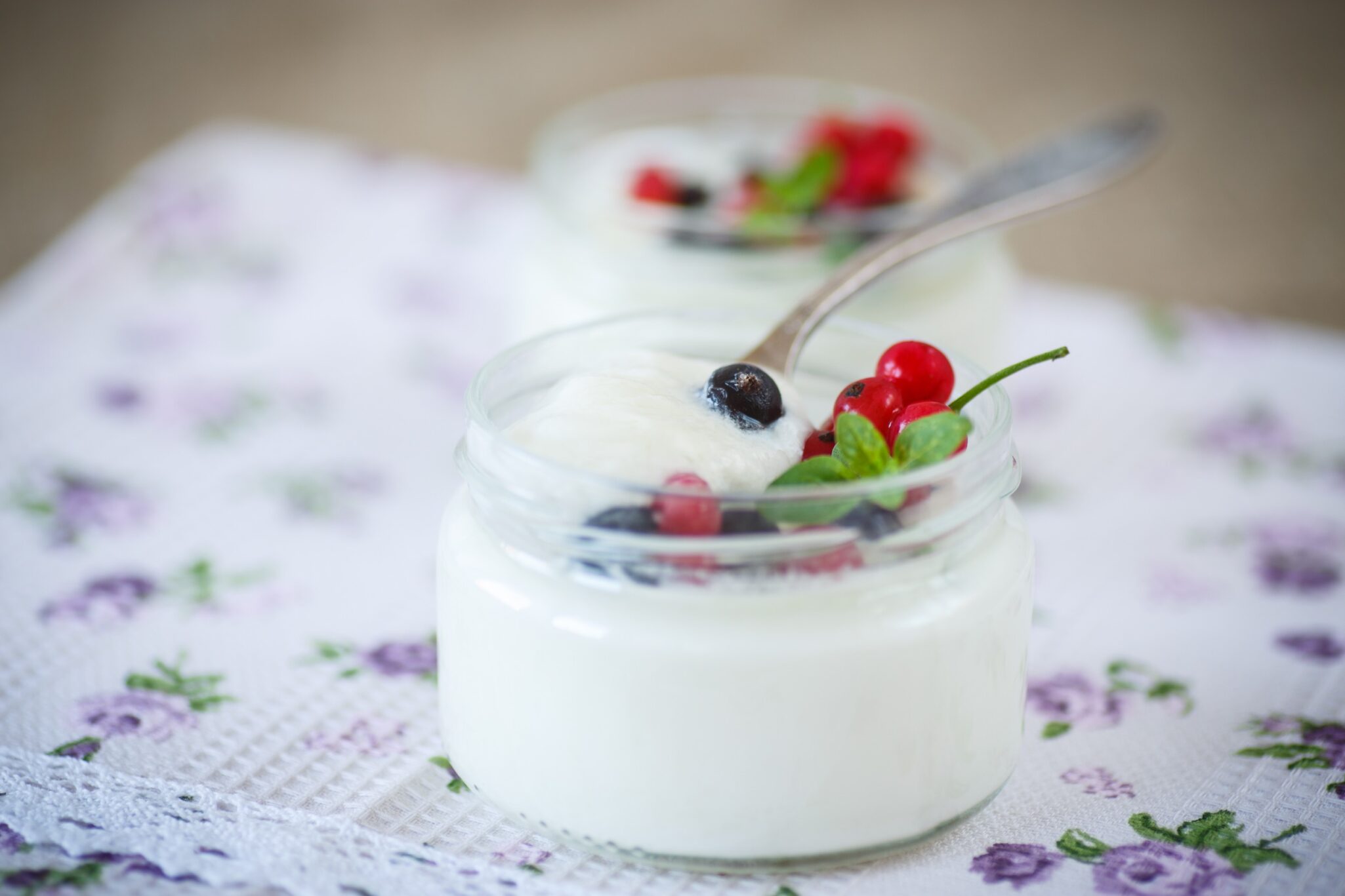 Image of yogurt, a rich source of Lactobacillus acidophilus, promoting gut health, digestion, and a balanced microbiome.