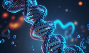 DNA strand representing the genetic basis of Tay-Sachs disease