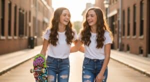 Image of a twin standing together